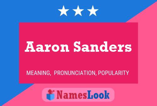 Póster del nombre Aaron Sanders