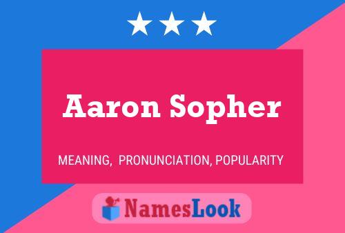 Póster del nombre Aaron Sopher