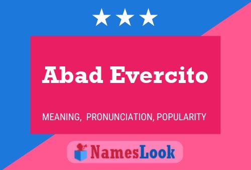 Póster del nombre Abad Evercito