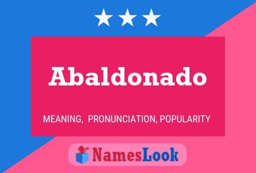 Póster del nombre Abaldonado