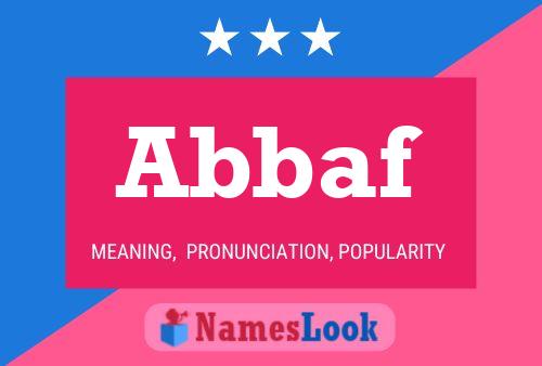 Póster del nombre Abbaf