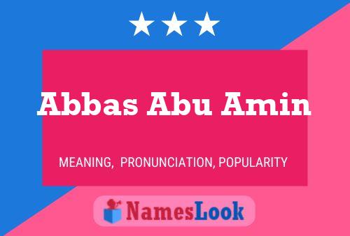 Póster del nombre Abbas Abu Amin