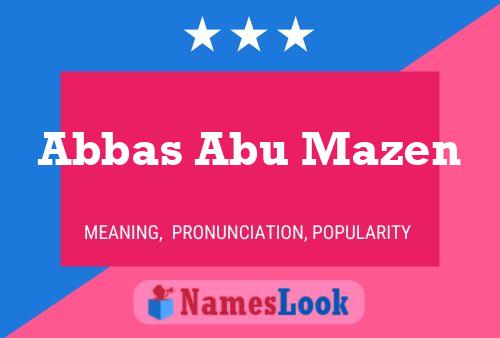 Póster del nombre Abbas Abu Mazen