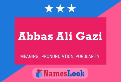 Póster del nombre Abbas Ali Gazi