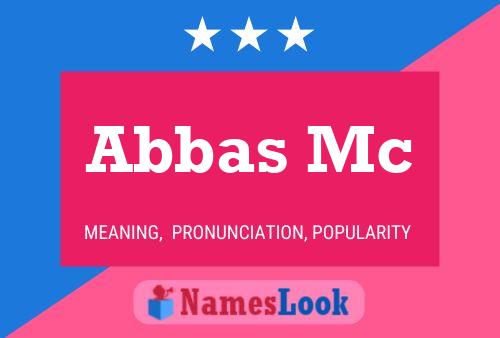 Póster del nombre Abbas Mc