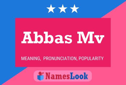 Póster del nombre Abbas Mv