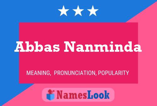 Póster del nombre Abbas Nanminda