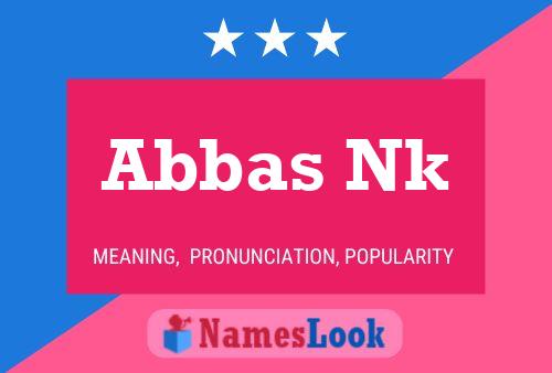 Póster del nombre Abbas Nk