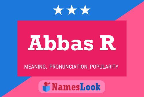 Póster del nombre Abbas R