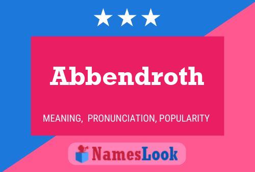 Póster del nombre Abbendroth