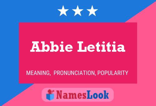 Póster del nombre Abbie Letitia