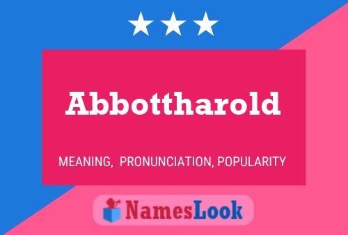 Póster del nombre Abbottharold