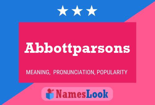 Póster del nombre Abbottparsons