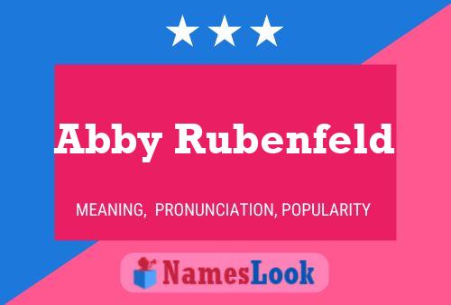 Póster del nombre Abby Rubenfeld