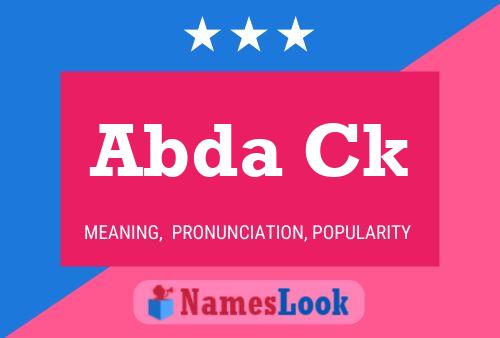 Póster del nombre Abda Ck