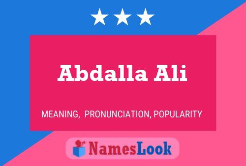 Póster del nombre Abdalla Ali