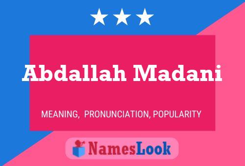 Póster del nombre Abdallah Madani