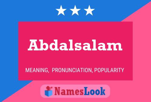 Póster del nombre Abdalsalam