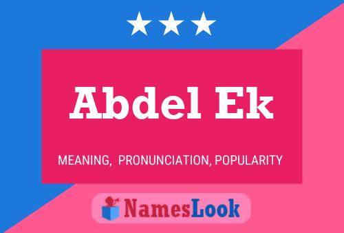 Póster del nombre Abdel Ek