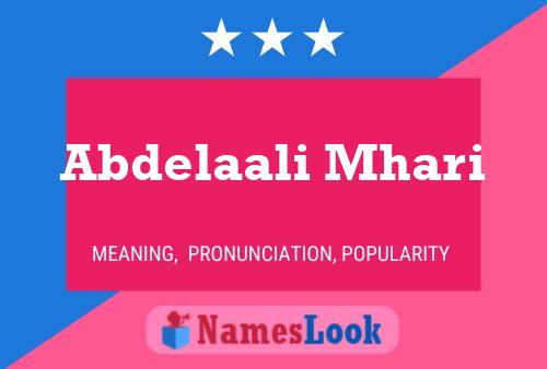 Póster del nombre Abdelaali Mhari