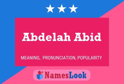 Póster del nombre Abdelah Abid