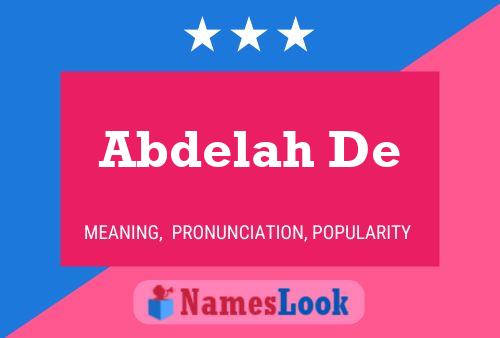 Póster del nombre Abdelah De