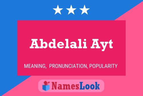 Póster del nombre Abdelali Ayt