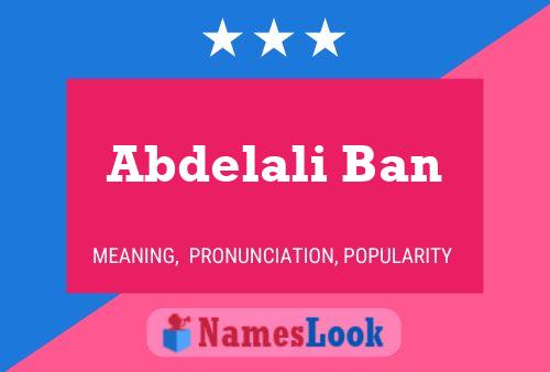 Póster del nombre Abdelali Ban