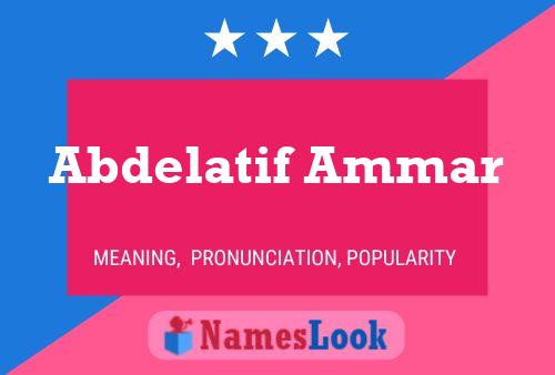 Póster del nombre Abdelatif Ammar