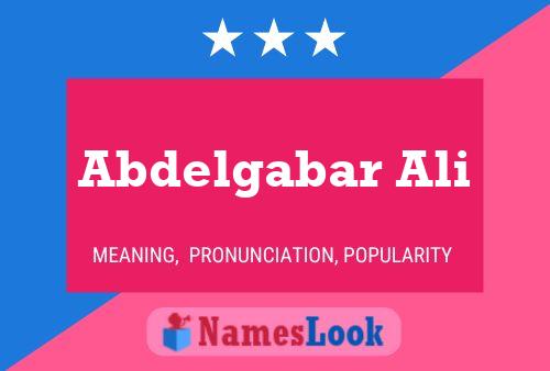 Póster del nombre Abdelgabar Ali