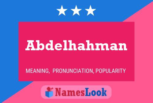 Póster del nombre Abdelhahman