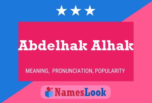 Póster del nombre Abdelhak Alhak