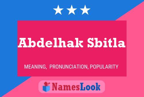 Póster del nombre Abdelhak Sbitla