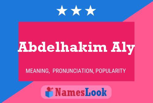 Póster del nombre Abdelhakim Aly