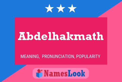 Póster del nombre Abdelhakmath