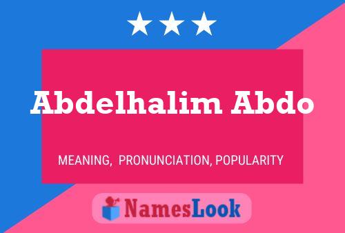 Póster del nombre Abdelhalim Abdo