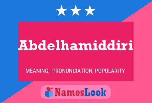 Póster del nombre Abdelhamiddiri