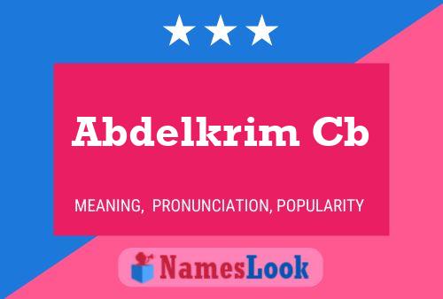 Póster del nombre Abdelkrim Cb