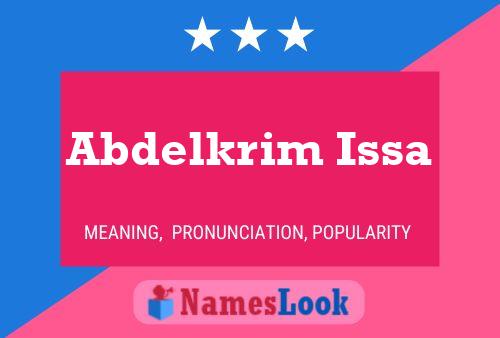 Póster del nombre Abdelkrim Issa