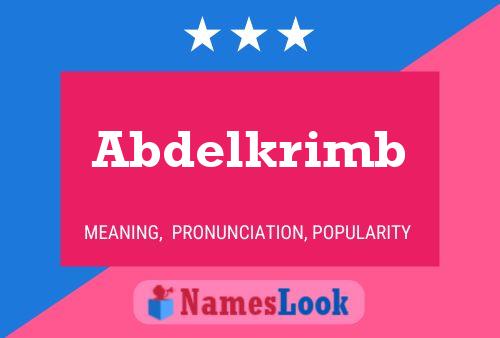 Póster del nombre Abdelkrimb