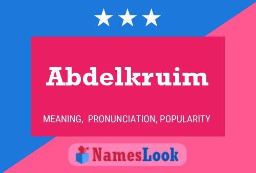 Póster del nombre Abdelkruim