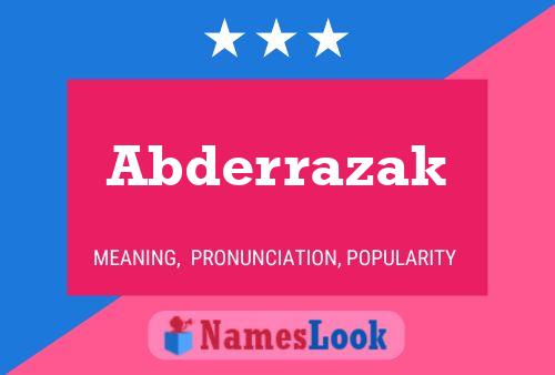 Póster del nombre Abderrazak