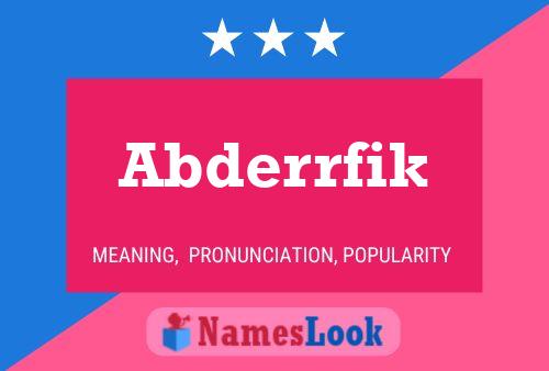 Póster del nombre Abderrfik