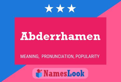 Póster del nombre Abderrhamen