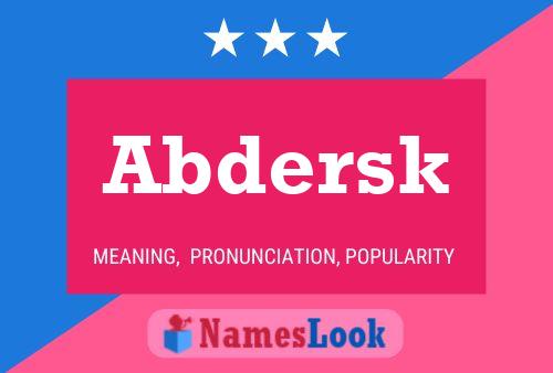 Póster del nombre Abdersk