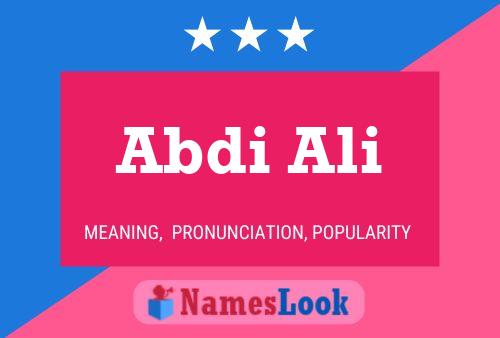 Póster del nombre Abdi Ali