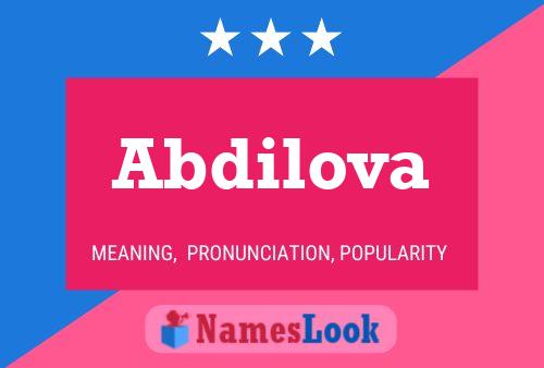 Póster del nombre Abdilova