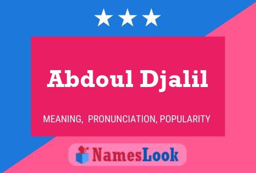 Póster del nombre Abdoul Djalil