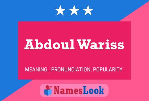 Póster del nombre Abdoul Wariss