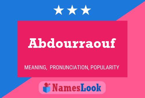 Póster del nombre Abdourraouf